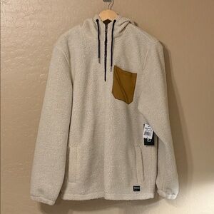 Ezekiel Iceland Cream Fleece Hooded Pullover NWT XL